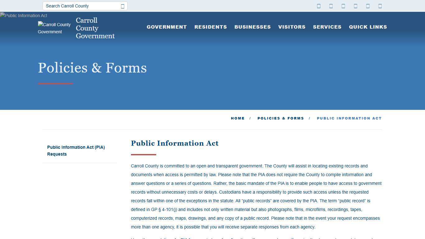 Carroll County Government | Carroll County, Maryland